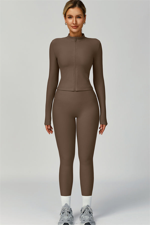 The Burst Jacket Sports Bra Leggings 3-Piece Set