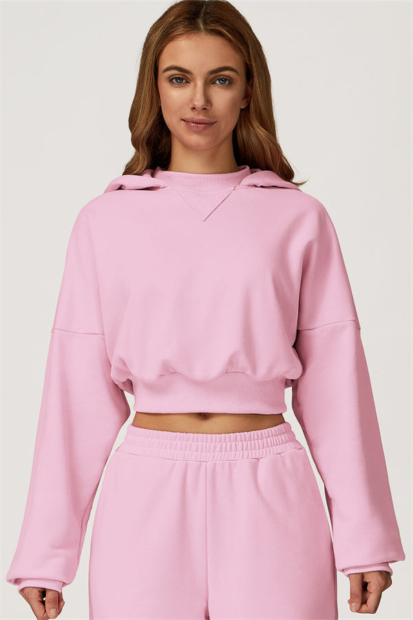 The Axis Crop Hoodie Vanilla