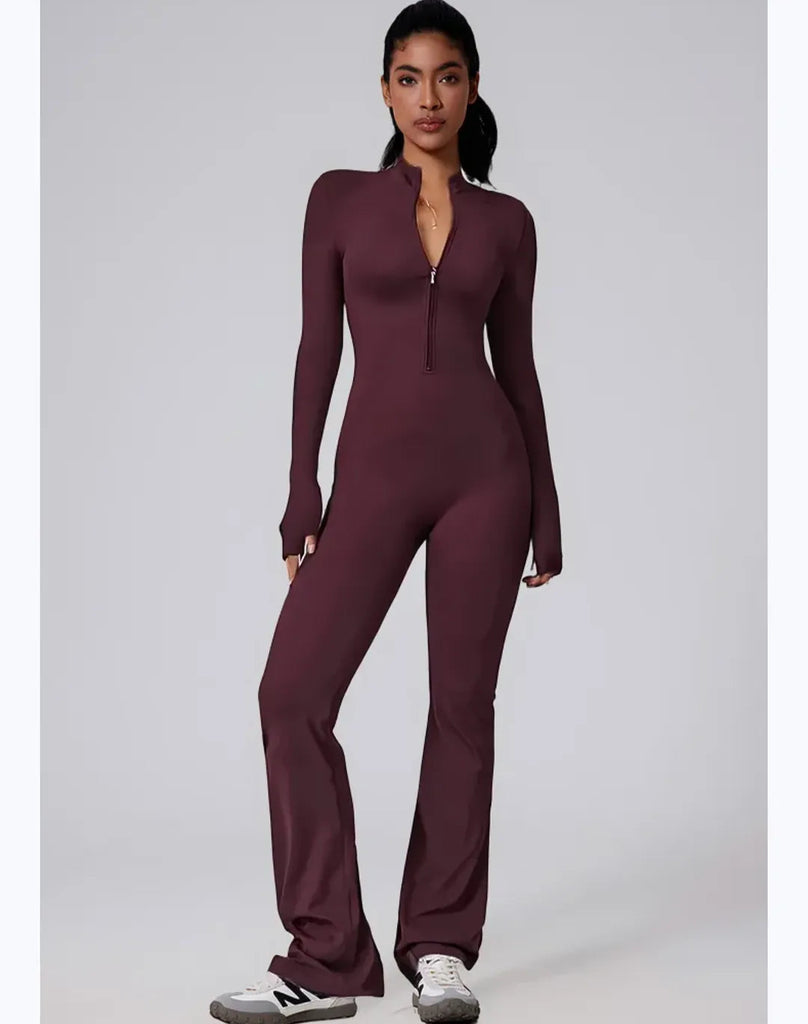 Super Sculpt Longsleeve Flared Jumpsuit