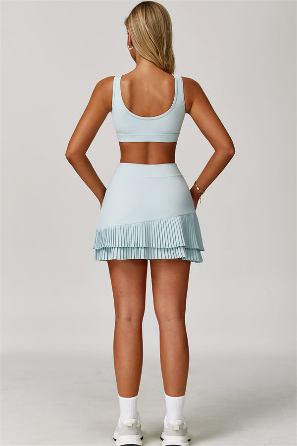 The Lavish Sports Bra Tennis Skirt 2-Piece Set