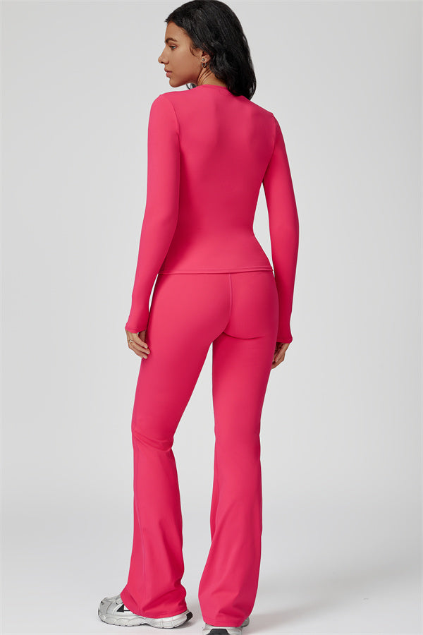 The Oasis Long Sleeve T-shirt Flared Leggings 2-Piece Set