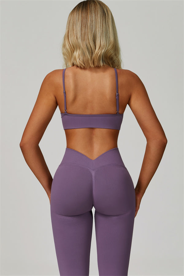 The Empower Sports Bra Leggings 2-Piece Set Plum Purple