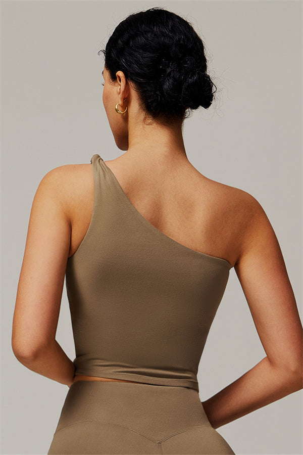 The Luxe One-Shoulder Crop Top