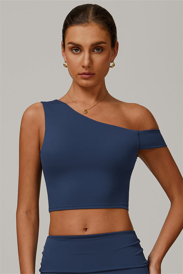 The Pearl Crop Top Cobalt