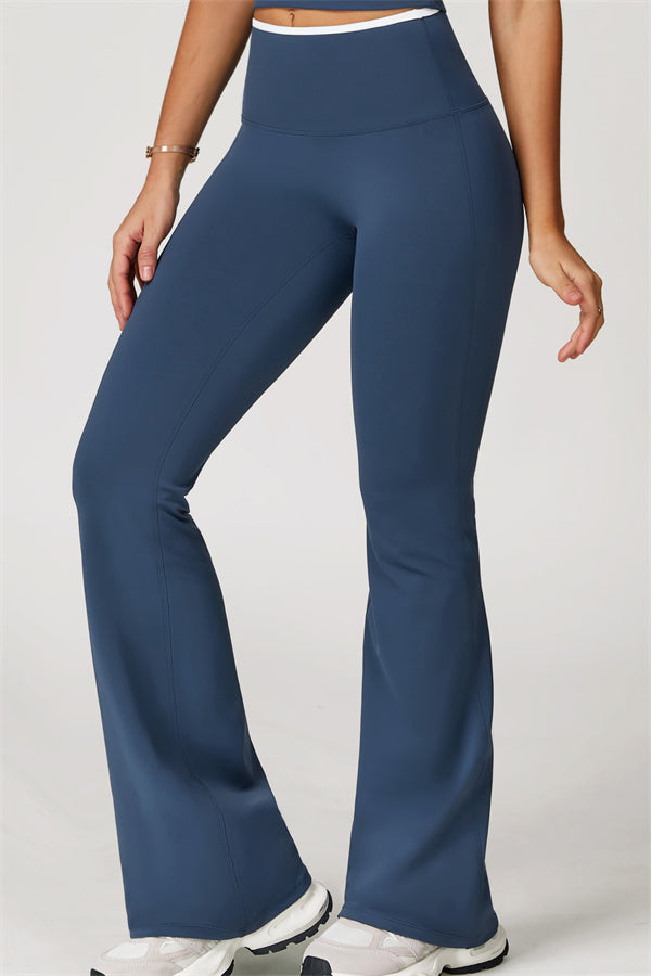 The Quest Cross Back Crop Top Flared Leggings 2-Piece Set
