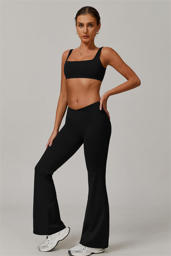 The Halo Sports Bra Flared Leggings 2-Piece Set