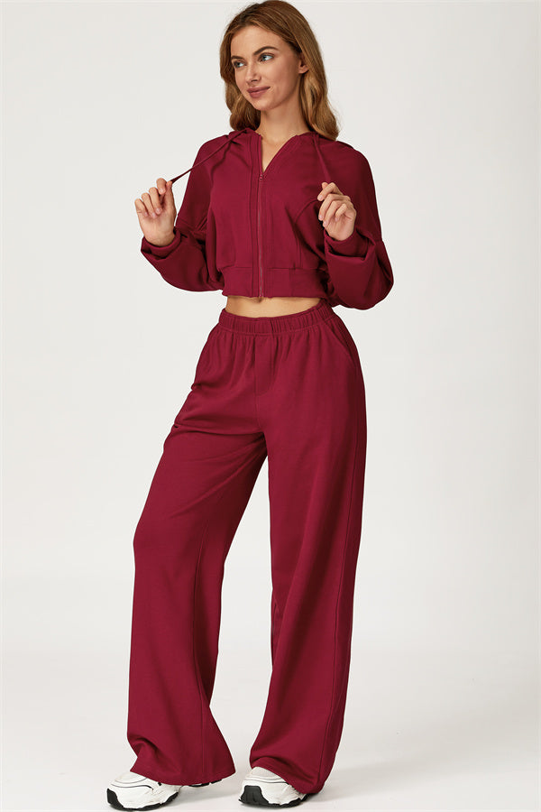 The Glacier Crop Hoodie Pants 2-Piece Set