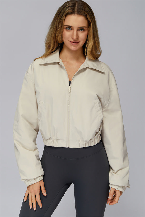 The Elle Form Crop Zip Jacket