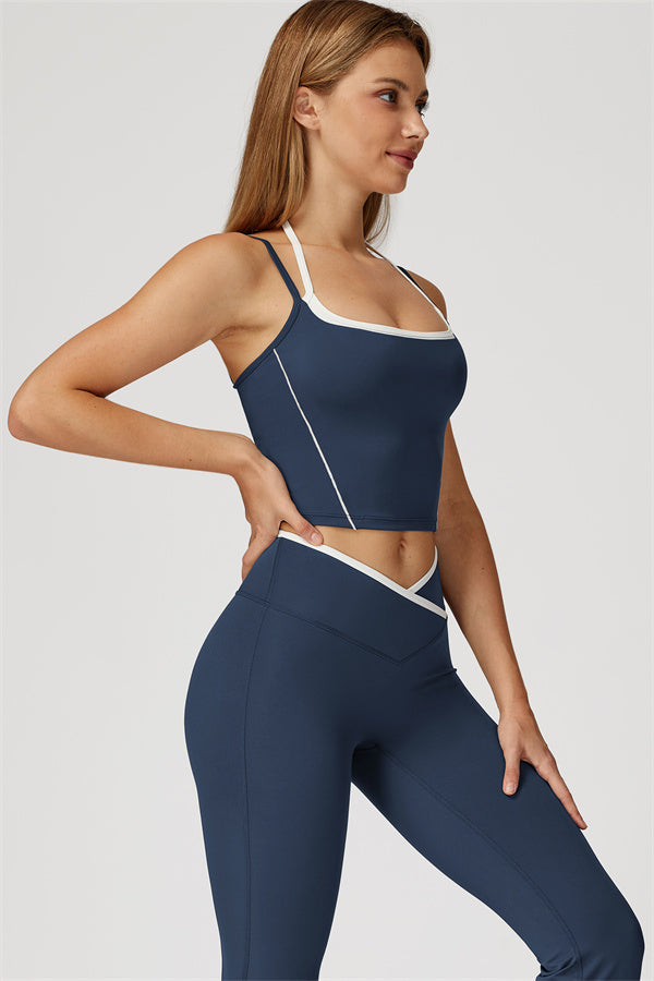 The Radiant Crop Top Flared Leggings 2-Piece Set