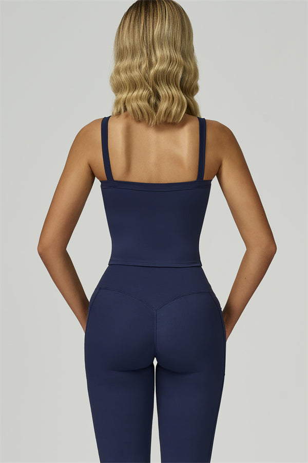 The Flourish Crop Tank Flared Leggings 2-Piece Set