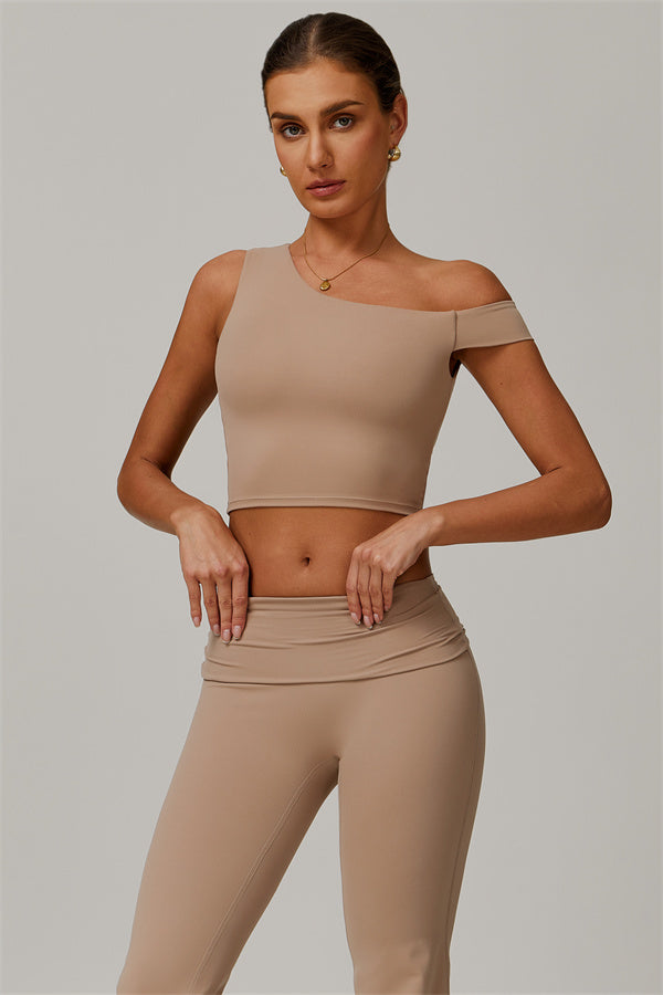 The Pearl Crop Top Flared Leggings 2-Piece Set