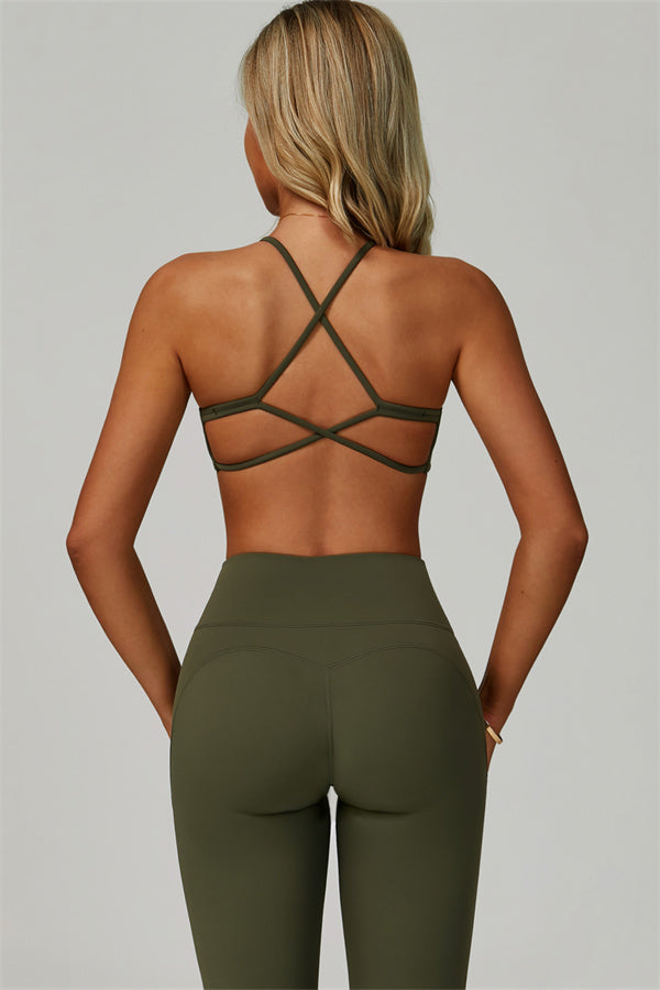 The Bold Cross Back Sports Bra Leggings 2-Piece Set