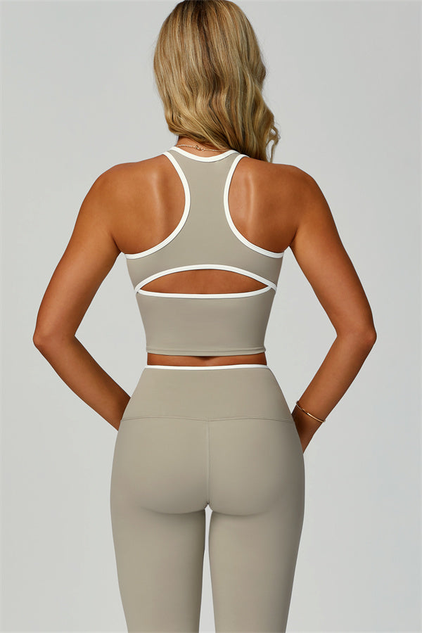 The Quest Tank Leggings 2-Piece Set Beige