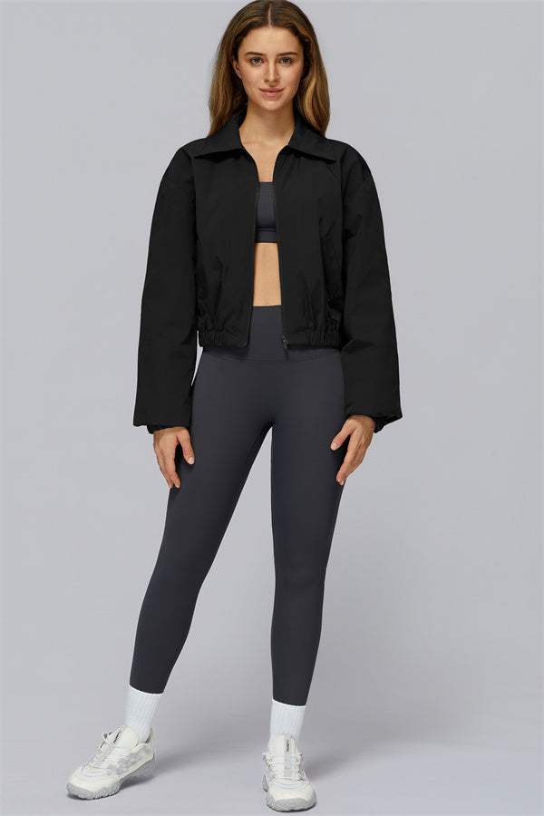The Elle Form Crop Zip Jacket
