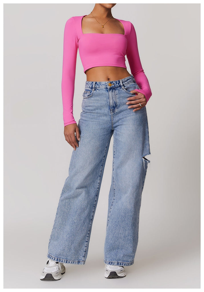 Amy Square Cut Longsleeve Top
