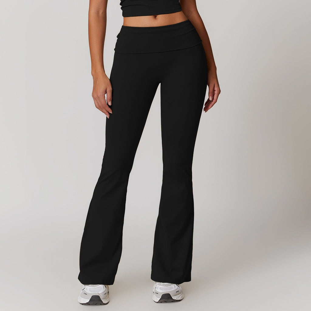 Ayla Folded Flared Bottoms Black