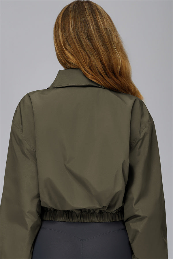 The Elle Form Crop Zip Jacket