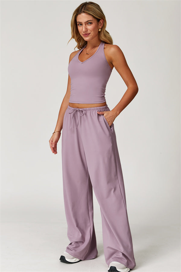 The Sprint Halter Tank Top Sweatpants 2-Piece Set
