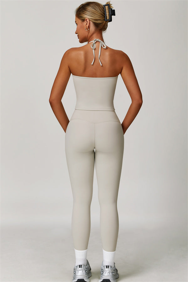 The Refresh Halter Crop Top Leggings 2-Piece Set