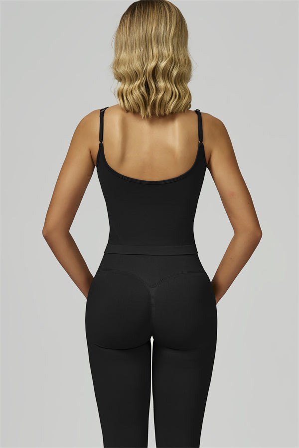 The Prime Crop Top Leggings 2-Piece Set Black