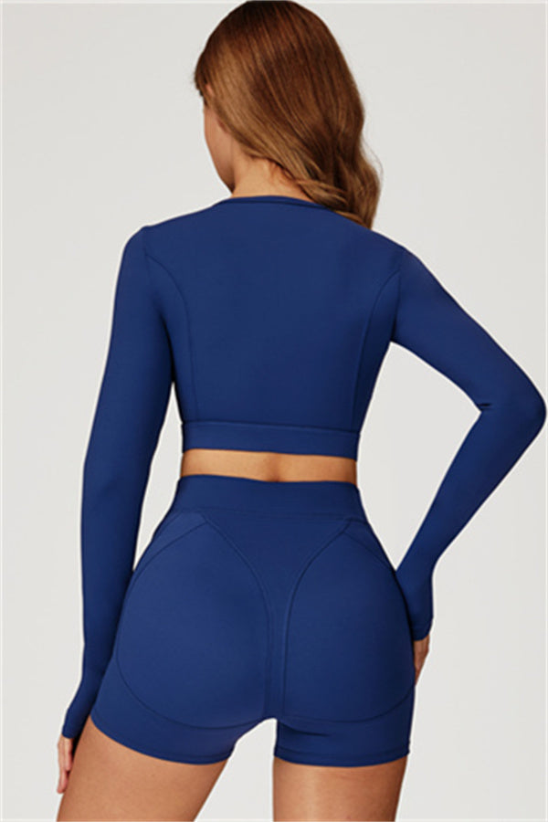 The Conquer Long Sleeve T-shirt Shorts 2-Piece Set