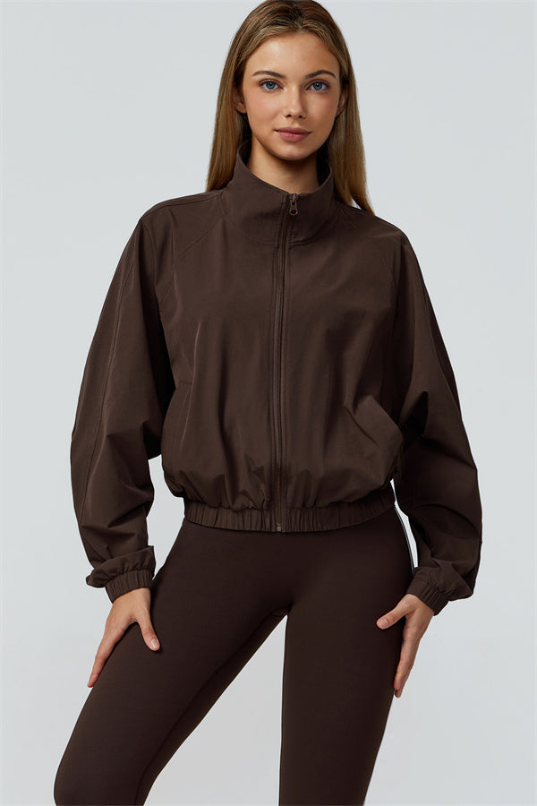 The Venus Zip Jacket Leggings 2-Piece Set Bistre