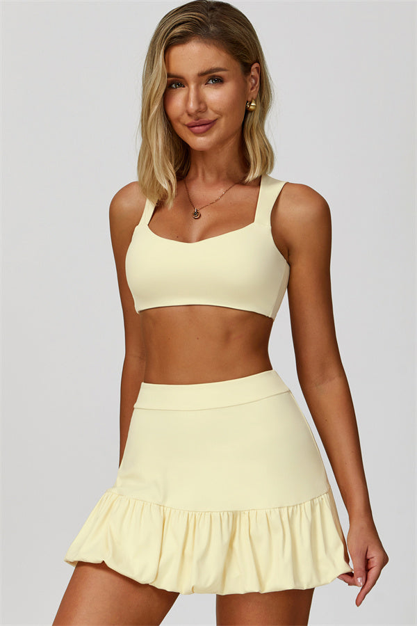 The Luster Sports Bra Tennis Skirt 2-Piece Set