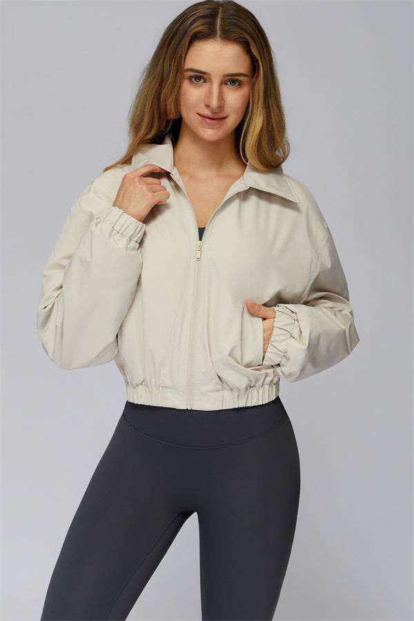 The Elle Form Crop Zip Jacket