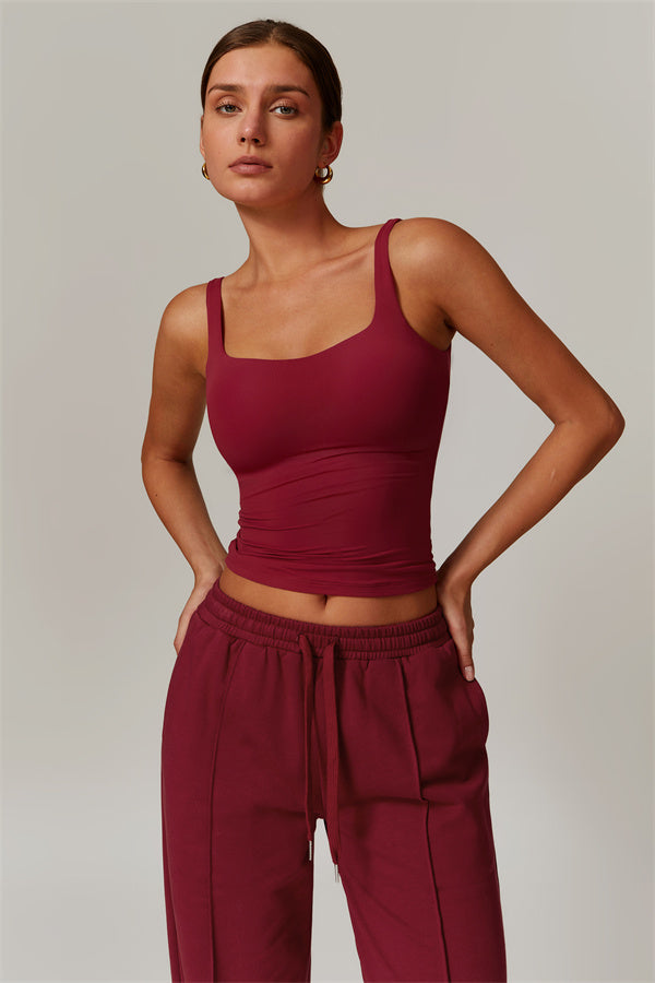 The Motion Tank Top Sweatpants 2-Piece Set Burgundy