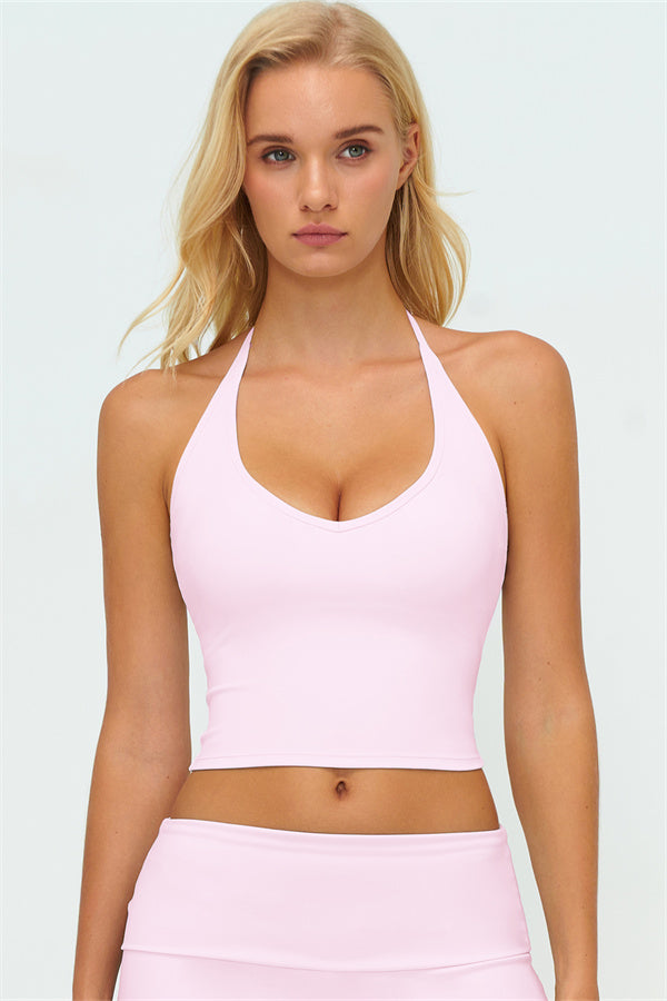 The Twirl Halter Tank Top Vanilla