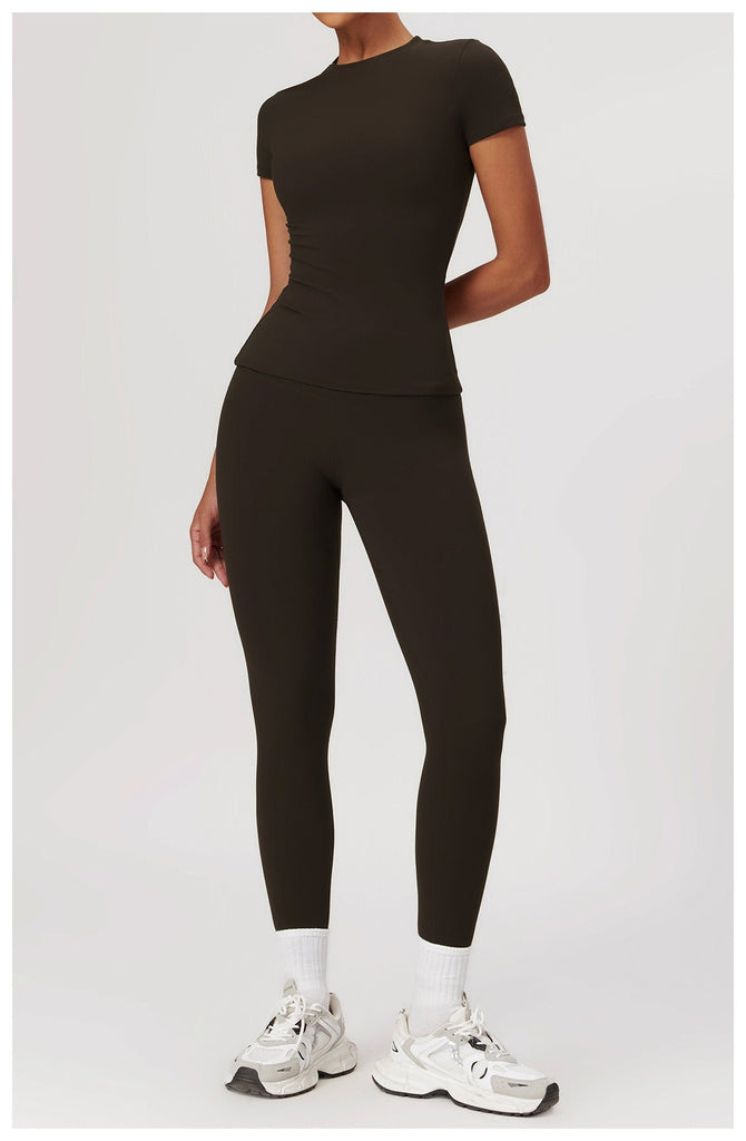 Stephanie T Top & Leggings Set Chocolate