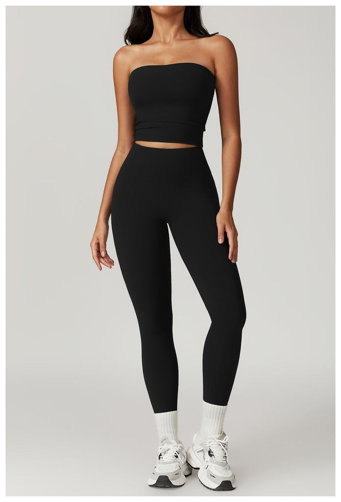 Kelly Tube Top & Leggings Set Black
