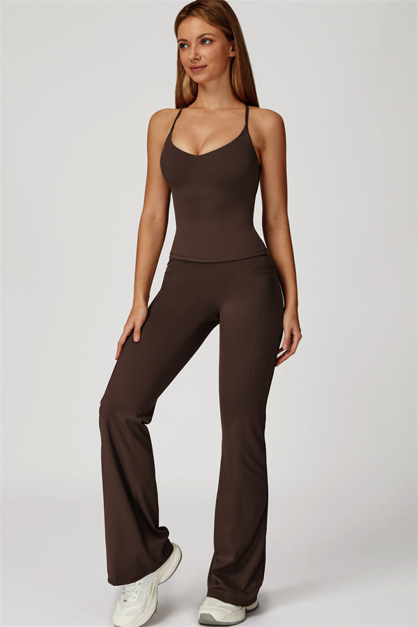 The Propel Crop Top Flared Leggings 2-Piece Set