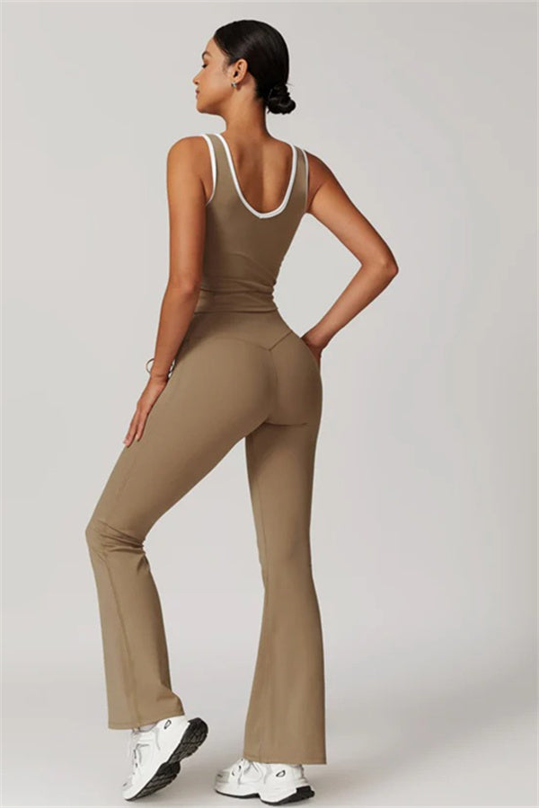 The Stamina Tank Top Flared Leggings 2-Piece Set