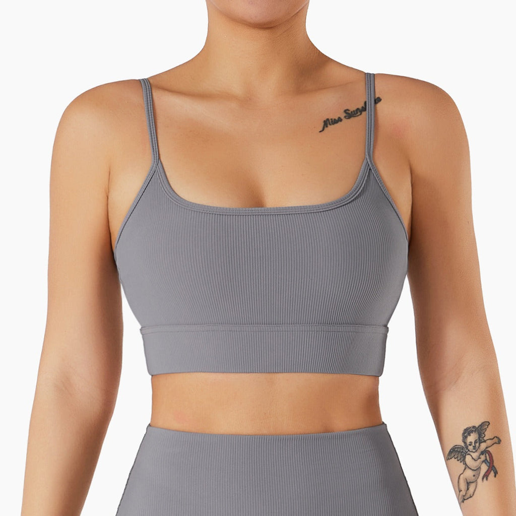 Casey Strappy Bra Top Grey