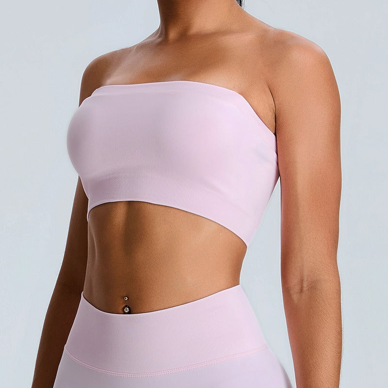 Mari Seamless Tube Bra Top Blush