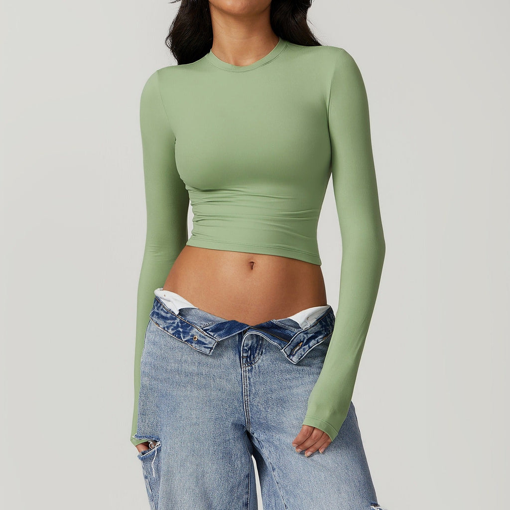 Violet Longsleeve Top Sage