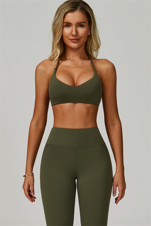 The Bold Cross Back Sports Bra Leggings 2-Piece Set