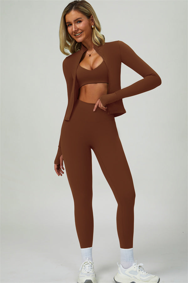 The Seraphine Jacket Sports Bra Leggings 3-Piece Set
