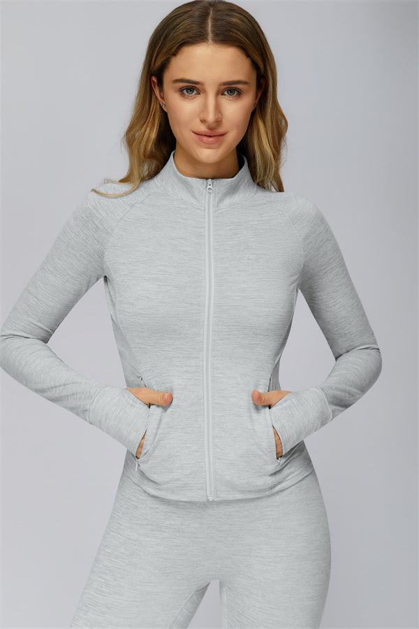 The Radiance Jacket Racerback Sports Bra Leggings 3-Piece Set