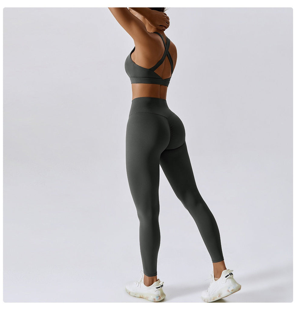 Thea Bra Top & Leggings Set Graphite