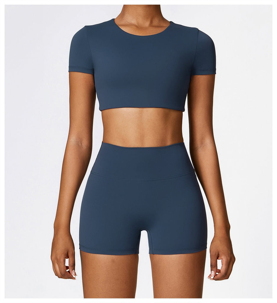Butter T-Sleeve Top & Shorts Set Navy