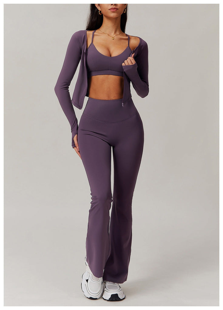 Tiggy Zip Longsleeve Top & Flared Set