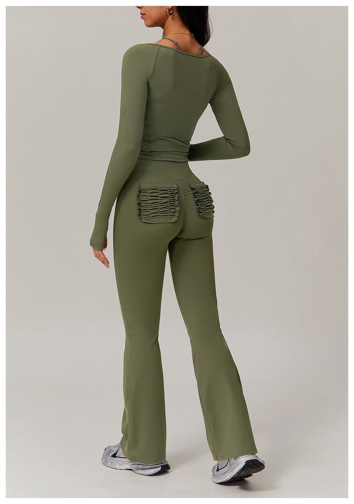 Tiggy Zip Longsleeve Top & Flared Set
