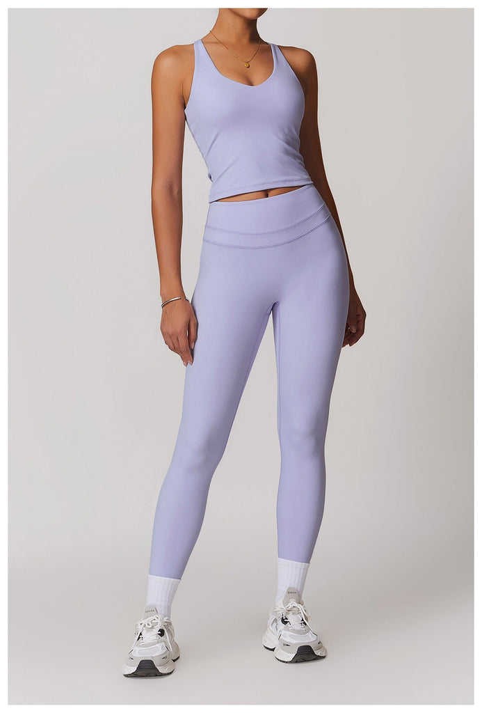 Holly Strappy Top & Leggings Set Purple