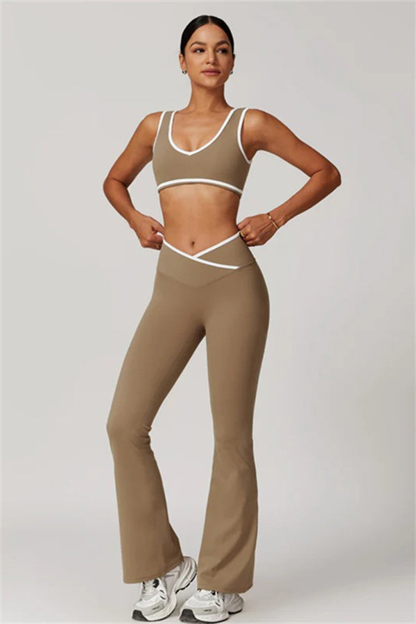 The Stamina Sports Bra Flared Leggings 2-Piece Set