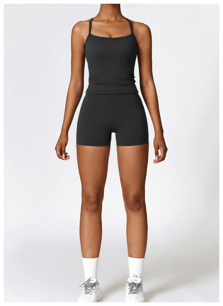 Butter Tank & Shorts Set Black