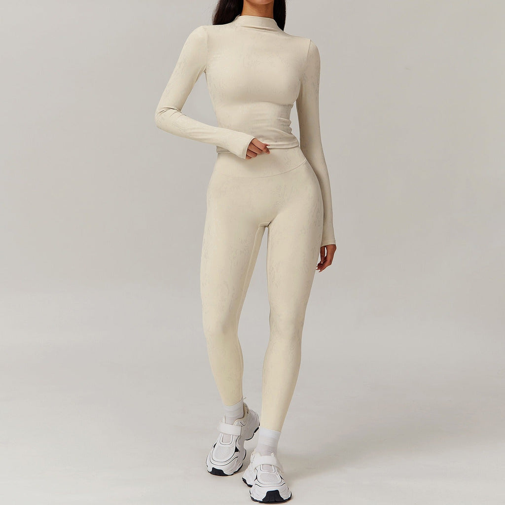 Kay Turtleneck Longsleeve Top & Leggings Set Ivory