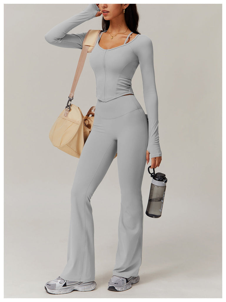 Tiggy Zip Longsleeve Top & Flared Set