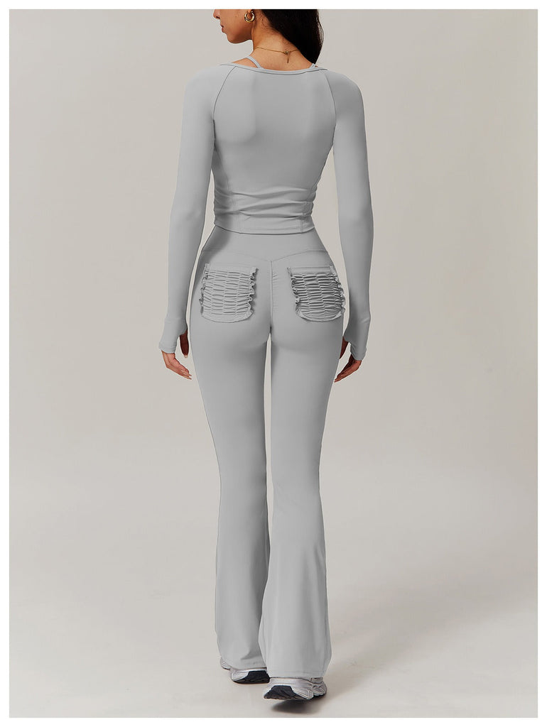 Tiggy Zip Longsleeve Top & Flared Set